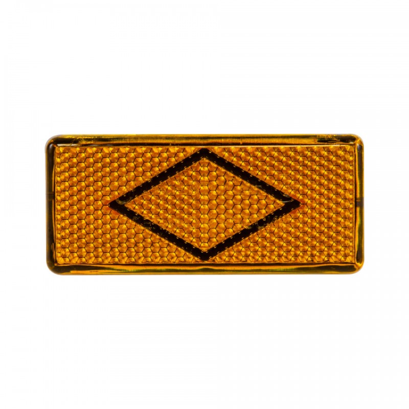 Катафот прямоугольный желтый 562 (ромб) защёлки 562 Катафот прямоугольный желтый 562 (ромб) защёлки 562